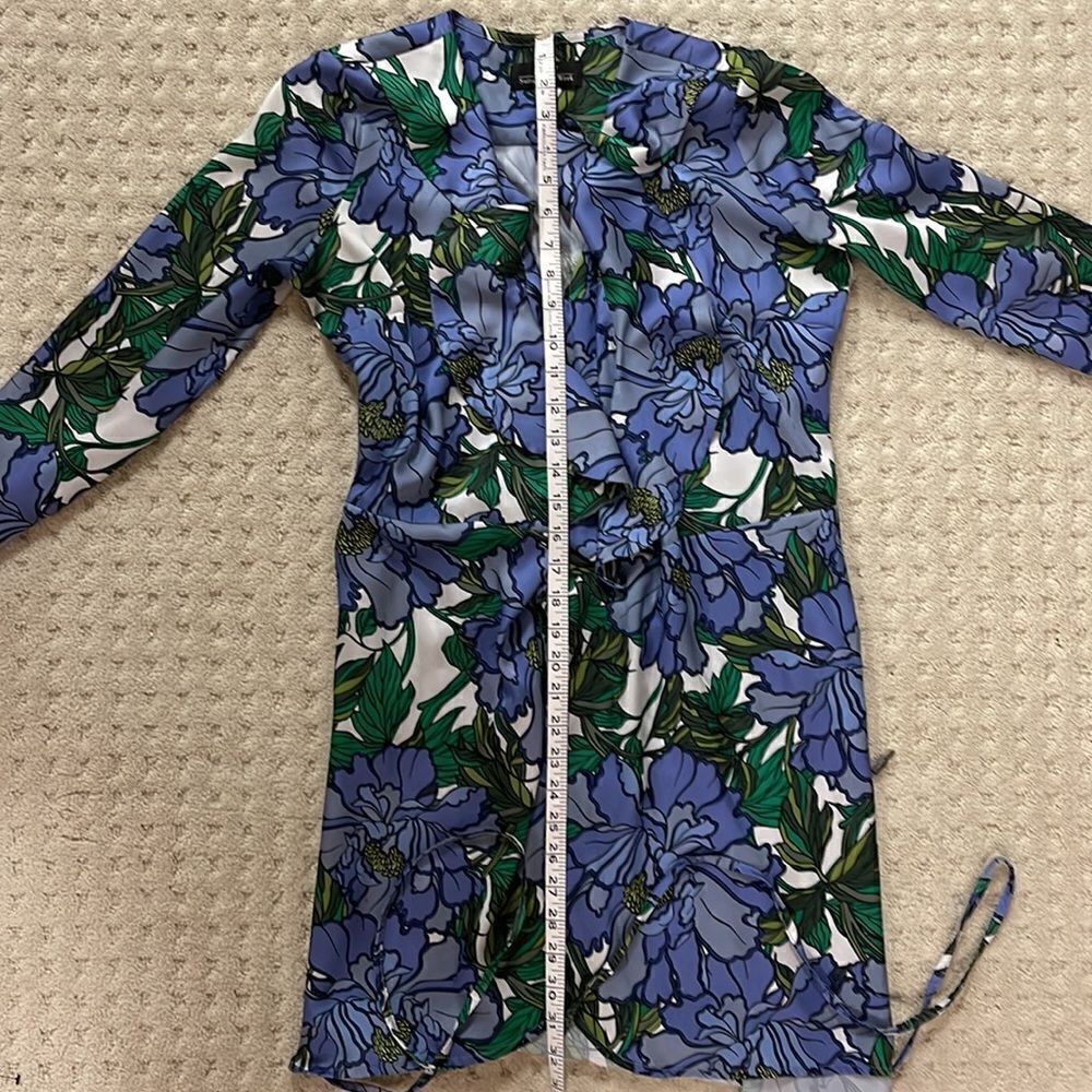 Floral Ruffle Wrap Mini Dress - Picture 3 of 8